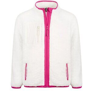 NWT. ID IDEOLOGY Big Girls Solid Faux-Sherpa Zip Jacket